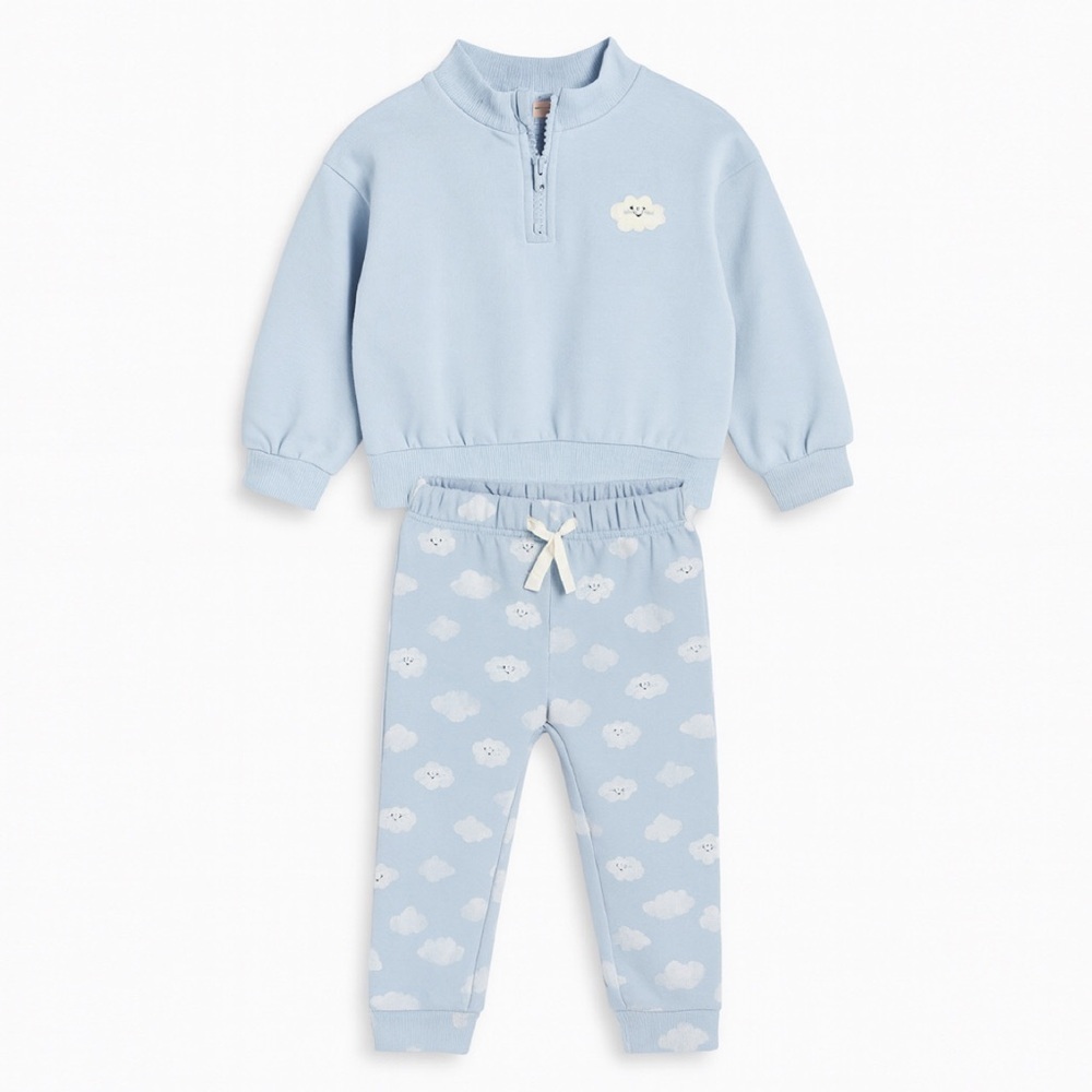 Cat and Jack Blue Cloud Sweatshirt And Jogger Pants Set
